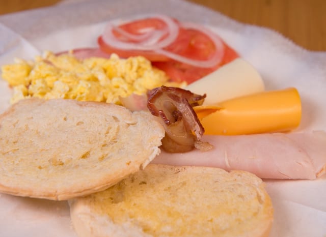 Scrambled Egg, Toast and Coffee.