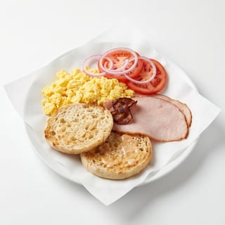 Scrambled Egg, Toast and Coffee